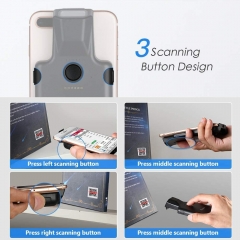 Upgraded Eyoyo 2D Bluetooth Android Barcode Scanner, Portable Back Clip Wireless 1D 2D QR Barcode Reader PDF417 Data Matrix Code Image Scanning Compatible with iPhone, iOS