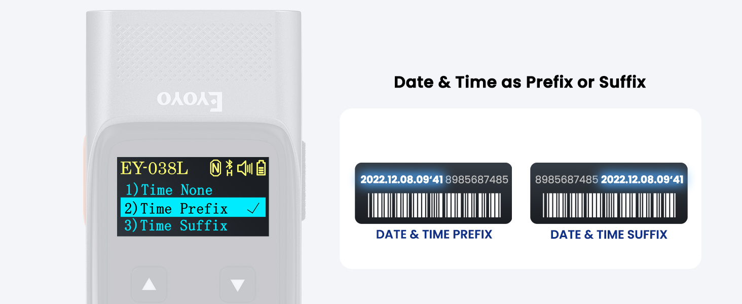 Date & Time as Prefix or Suffix