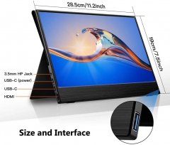 Small Portable Monitor - Eyoyo USB C Monitor 12.5 inch IPS LCD Monitor 2K 2560x1440 Laptop Second Display Screen for Computer Laptop Phone Xbox Switch PS4 Traveling Working Gaming