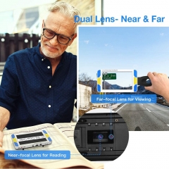 Eyoyo RS500 5.0 inch Handheld Portable Video Digital Magnifier Electronic Reading Aids w/Double Camera View Far and Near Voice Prompt Function (4-32X)