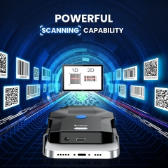 Upgraded Eyoyo QR Bluetooth Barcode Scanner, Wireless Back Clip Phone 1D 2D Bar Code Reader with Image Scanning Function Compatible with Android, iOS, iPad, iPhone for Warehouse Inventory Book Library