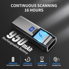 Eyoyo Mini 1D 2D QR Bluetooth Barcode Scanner Wireless Build with Heavy Duty Industrial Material,Drop Resistance,Image Scanning Portable Reader for Retail Warehouse Inventory for iPhone,Android, iOS
