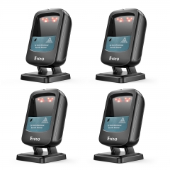 Eyoyo 1D 2D Hands-Free Barcode Scanner, Omnidirectional USB Wired Desktop Barcode Reader 1D 2D PDF417 Data Matrix Bar Code Reader with Automatically Scanning for Retail Store Supermarket Mall Business