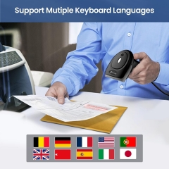 Eyoyo Wired Barcode Scanner, USB Connection for Stable&Fast Scanning, Compatible with Phone, Tablet, PC, Laptops, QR Bar Code Reader Handheld for Inventory,Book,Mobile Payment, Supermarket, Warehouse