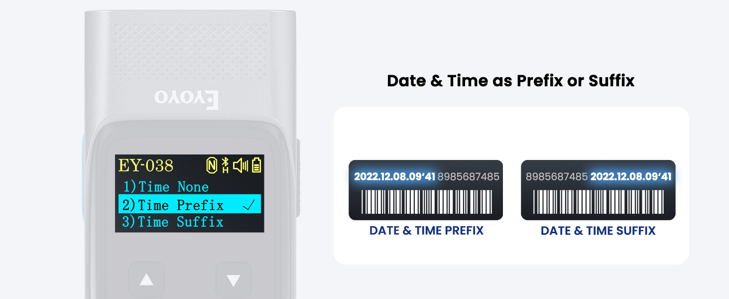 Date & Time as Prefix or Suffix