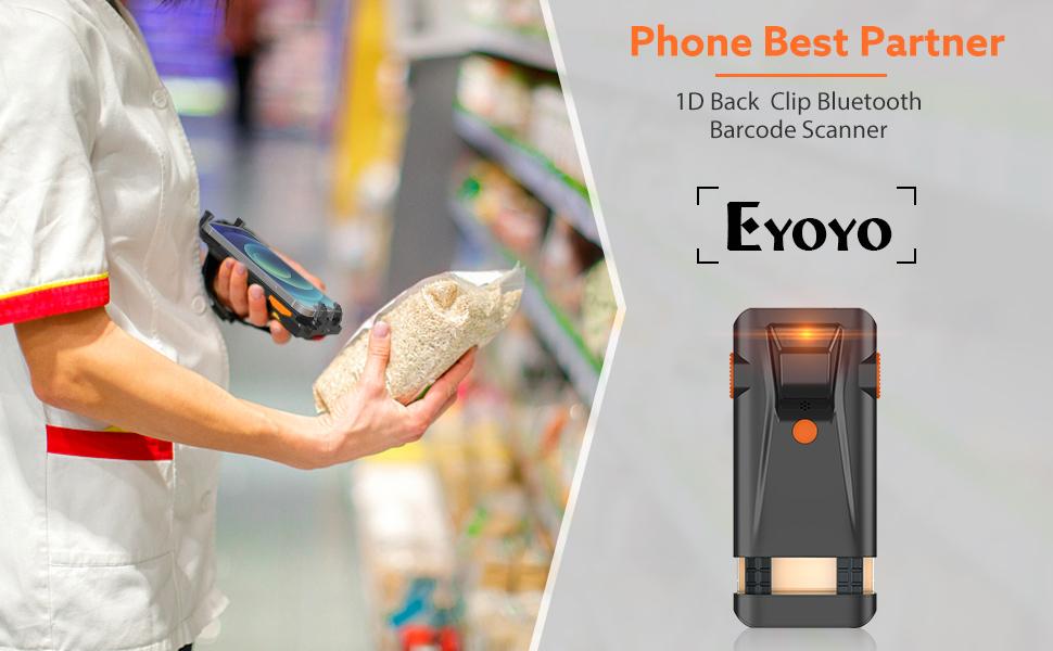 1d back clip bluetooth barcode scanner
