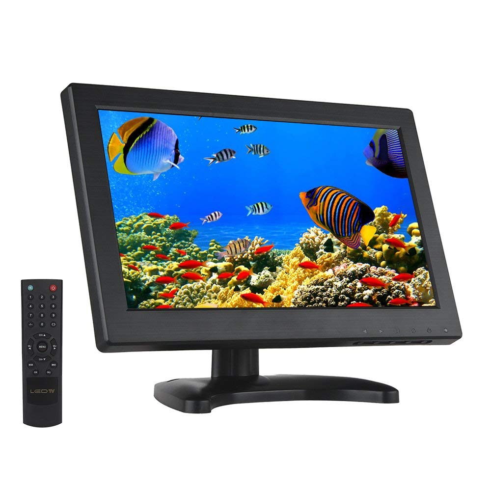 Eyoyo 12 Inch 16:9 Mini TFT LCD HDMI HD Monitor Screen 1366x768 Resolution with HDMI VGA BNC AV Input for PC Display
