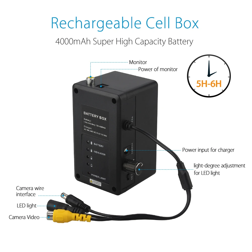 Eyoyo Underwater Fishing Camera 9 inch LCD Monitor HD 1000TVL  Waterproof DVR Video Cam (Infrared Lights 30m cable)
