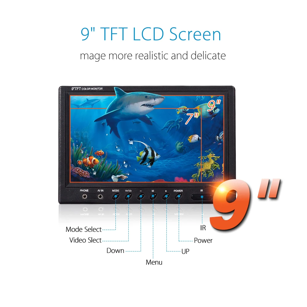 Eyoyo Underwater Fishing Camera 9 inch LCD Monitor HD 1000TVL Waterproof DVR Video Cam (Infrared Lights 30m cable) Eyoyo Underwater Fishing Camera 9 inch LCD Monitor HD 1000TVL Waterproof DVR Video Cam (Infrared Lights 30m cable)